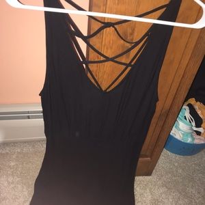 Forever21 black cutout mini dress